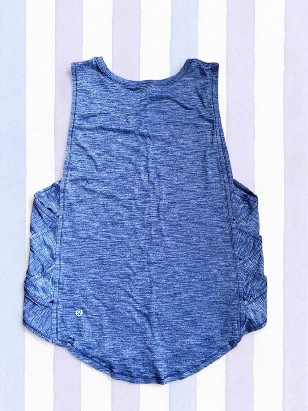 lululemon athletica Blue Heathered Muscle Tank Top Size Medium/Large